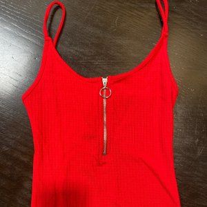 Red Topshop Bodysuit
